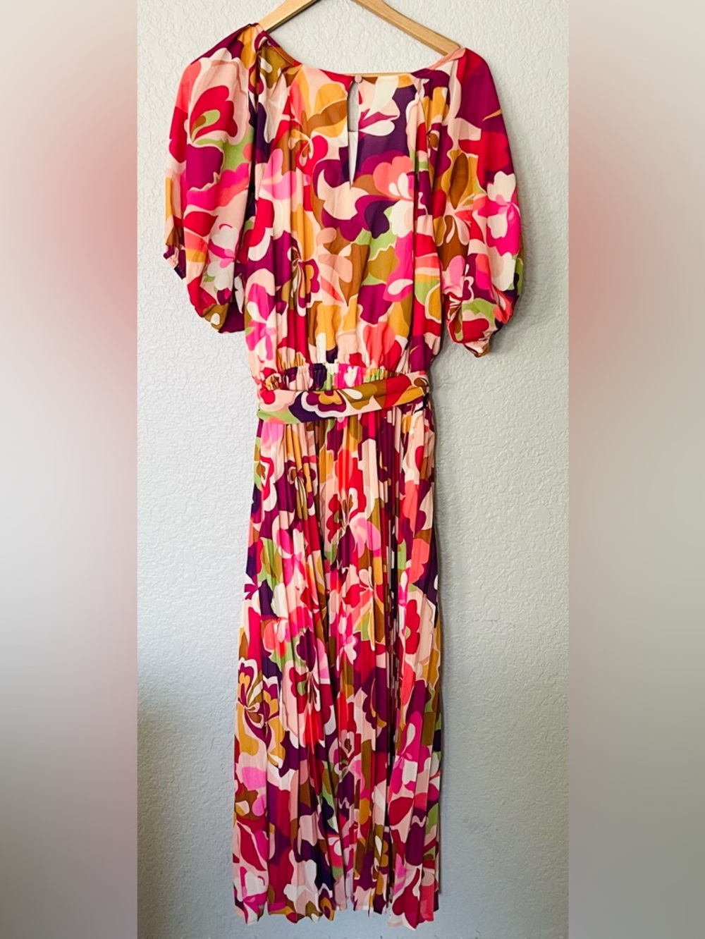 Baltic Born Maven Multicolor Floral Midi Dress XL - Pink, Fuchsia & Mustard - Picture 4 of 5